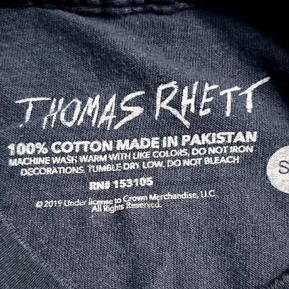 THOMAS RHETT Country Singer Official 2019 Tour 100% Cotton, S-M, P to P 18” - Picture 5 of 6